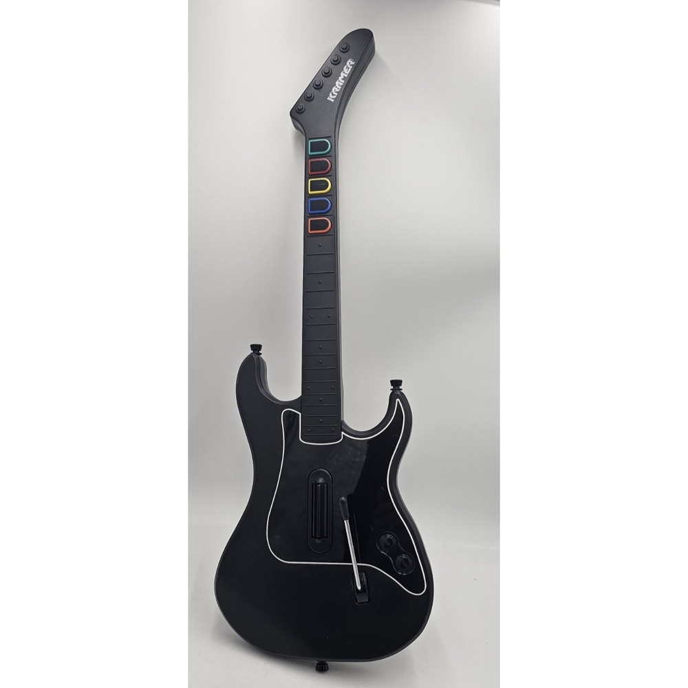 Red Octane Kramer Striker PS2 Black Guitar Hero Controller 95433.805 Untested